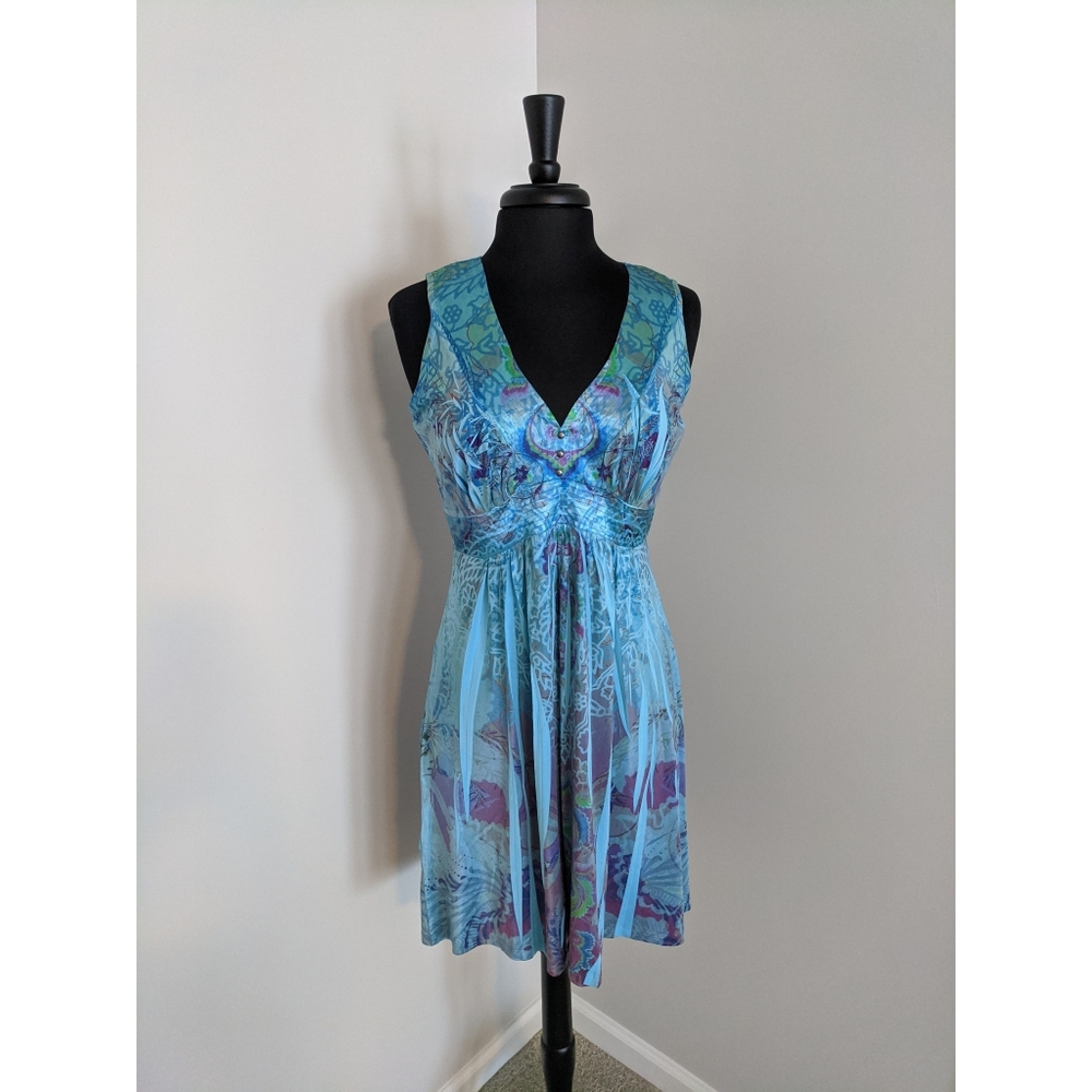 APT 9 Blue Sleeveless V-Neck Dress